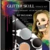 Glitter Skull Stencil And Makeup Kit