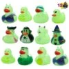Pack Of 12 Glow In The Dark Halloween Rubber Duckies