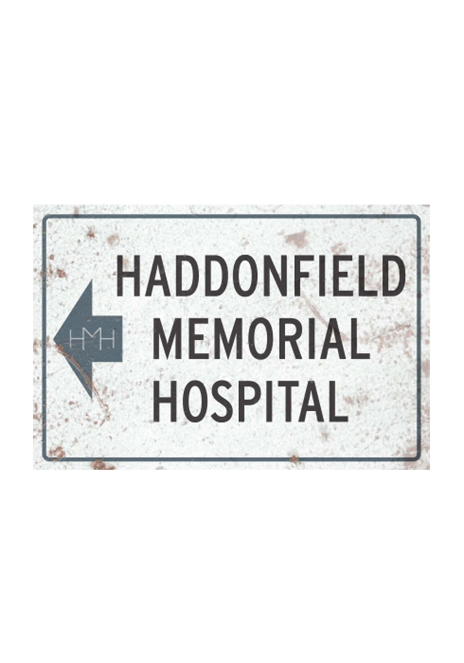 TRICK OR TREAT STUDIOS Haddonfield Memorial Hospital Metal Sign From Halloween 2 1 TRICK OR TREAT STUDIOS Haddonfield Memorial Hospital Metal Sign From Halloween 2