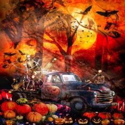 Happy Halloween Moon Panel Cotton Fabric 35 X44 By David Textiles -Halloween Night Deals Store happy halloween moon panel cotton fabric 35 x44 by david textiles14262964 a01NOWA