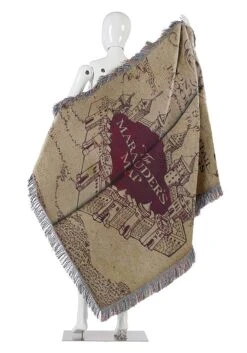 Marauders Map Harry Potter Tapestry Throw -Halloween Night Deals Store harry potter marauders map tapestry throw alt 1