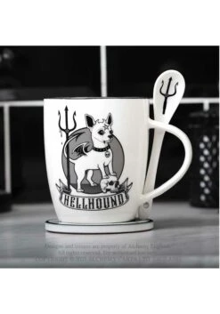 Hellhound Mug And Spoon Set -Halloween Night Deals Store hellhound mug and spoon set alt 2