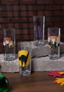 Hocus Pocus Glitter Glass Tumbler Set 11 Hocus Pocus Glitter Glass Tumbler Set -Halloween Night Deals Store hocus pocus glitter glass tumbler set alt 5