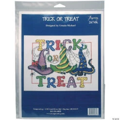 Imaginating Counted Cross Stitch Kit 10.5"X7.75"- Trick Or Treat