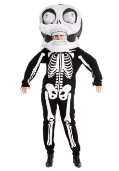 Adult Inflatable Skull Bobblehead Costume Mask -Halloween Night Deals Store inflatable skull bobblehead alt 3