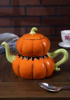 Johanna Parker Jack 'O Lantern Tea Pot Decoration 5 Johanna Parker Jack 'O Lantern Tea Pot Decoration -Halloween Night Deals Store jack o lantern tea pot alt 2