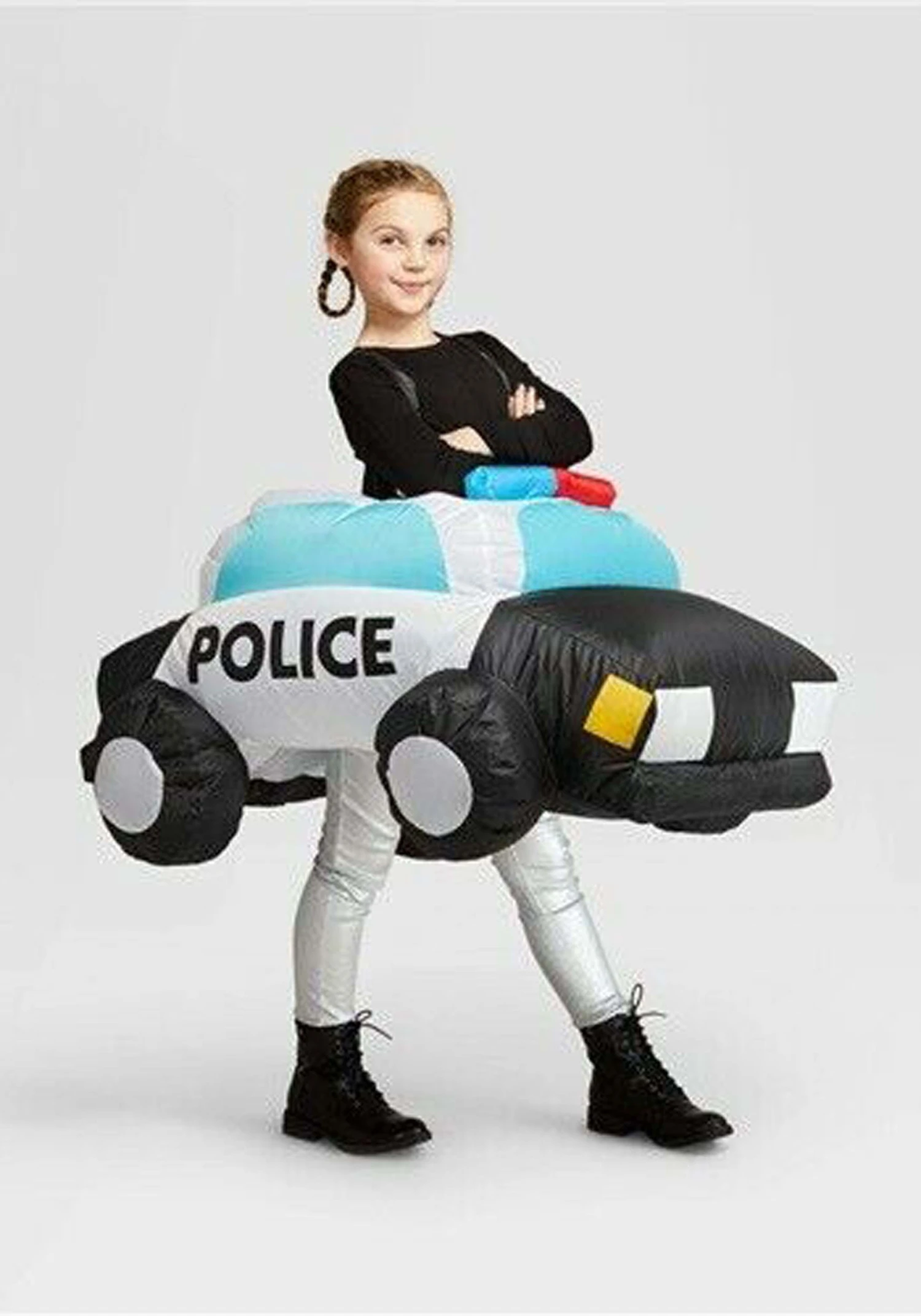 Inflatable Police Car Kids Costume 1 Inflatable Police Car Kids Costume