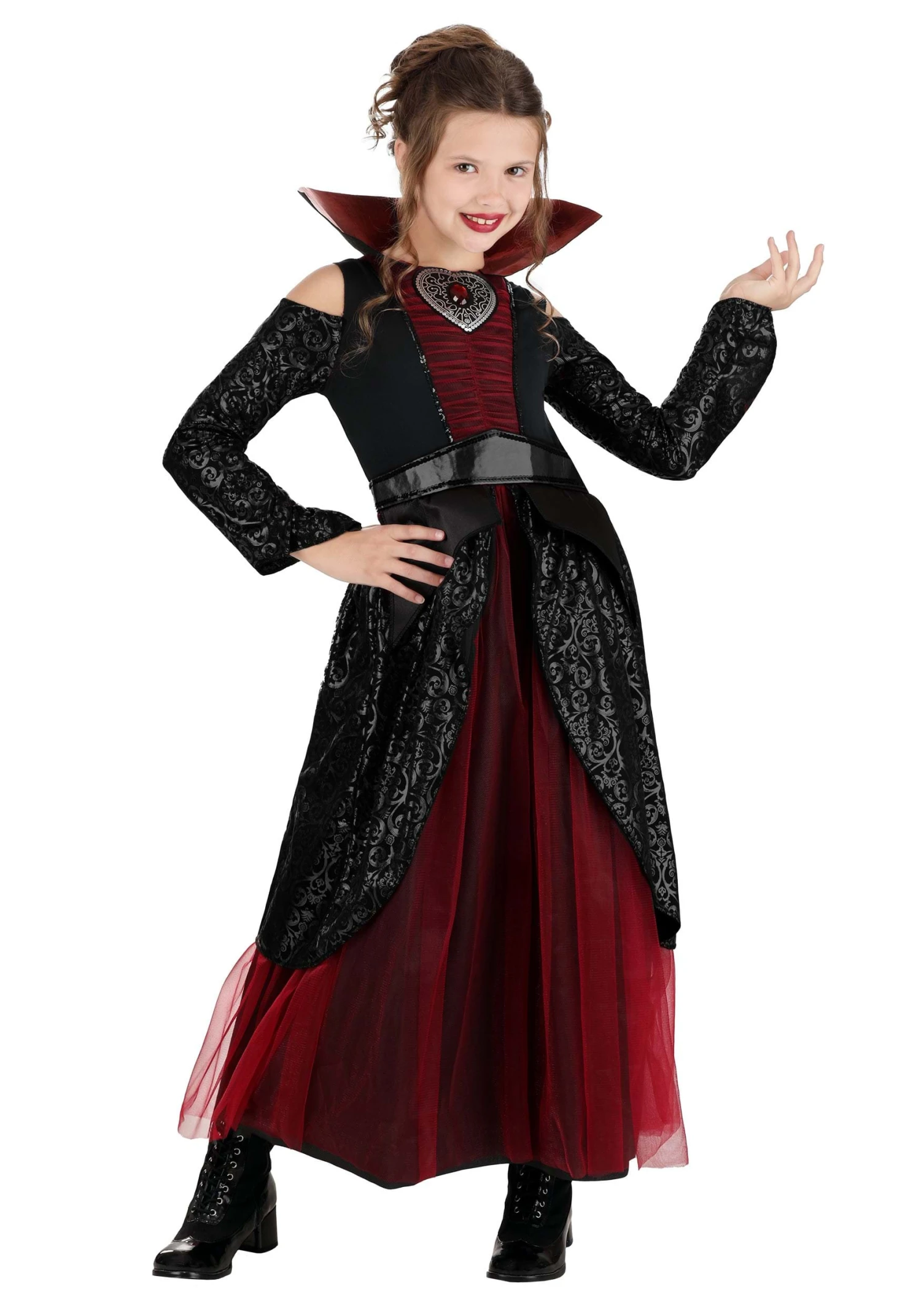 Vampire Queen Costume Dress For Girls 7 Vampire Queen Costume Dress For Girls - Image 7