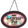 Light Up Hanging Dracula's Pub Sign Decoration