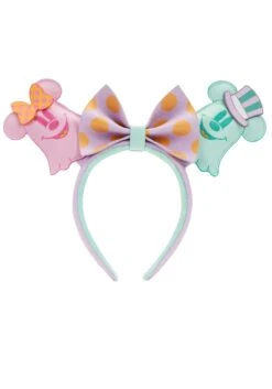 Halloween Night Deals Store 6 Women's Loungefly Disney Pastel Ghost Minnie And Mickey Ears Headband