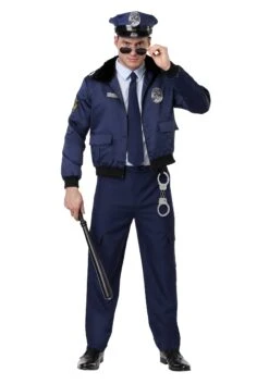 Deluxe Blue Cop Costume For Adults