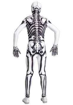 Men's White Skeleton Costume 3 Men's White Skeleton Costume -Halloween Night Deals Store mens white skeleton costume back