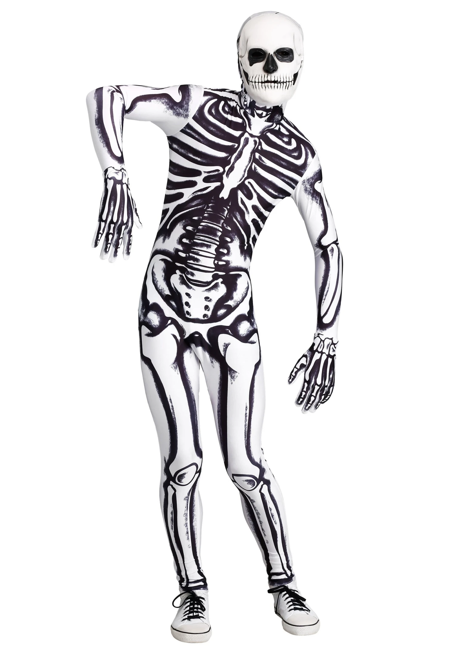 Men's White Skeleton Costume 1 Men's White Skeleton Costume