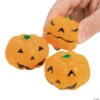 Mini Squeeze Jack-O’-Lantern Stress Toys - 24 Pc.