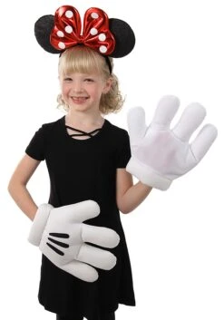 Minnie Glitter Headband & Gloves Set -Halloween Night Deals Store minnie glitter headband gloves set alt 2