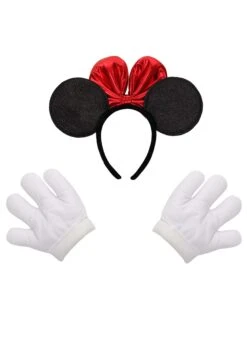 Minnie Glitter Headband & Gloves Set -Halloween Night Deals Store minnie glitter headband gloves set alt 4