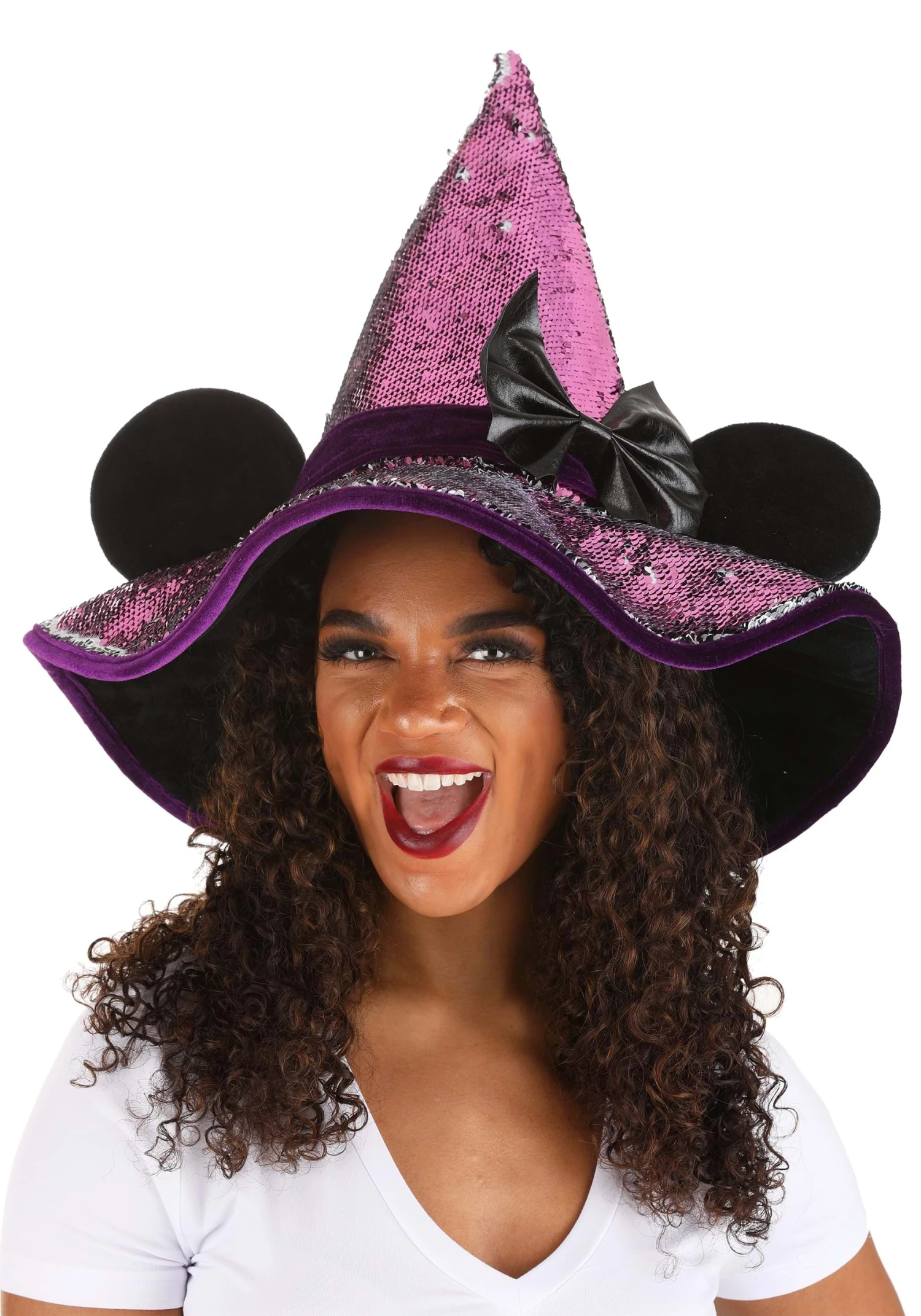 Disney Minnie Mouse Spider Webs Adult Witch Hat 2 Disney Minnie Mouse Spider Webs Adult Witch Hat - Image 2