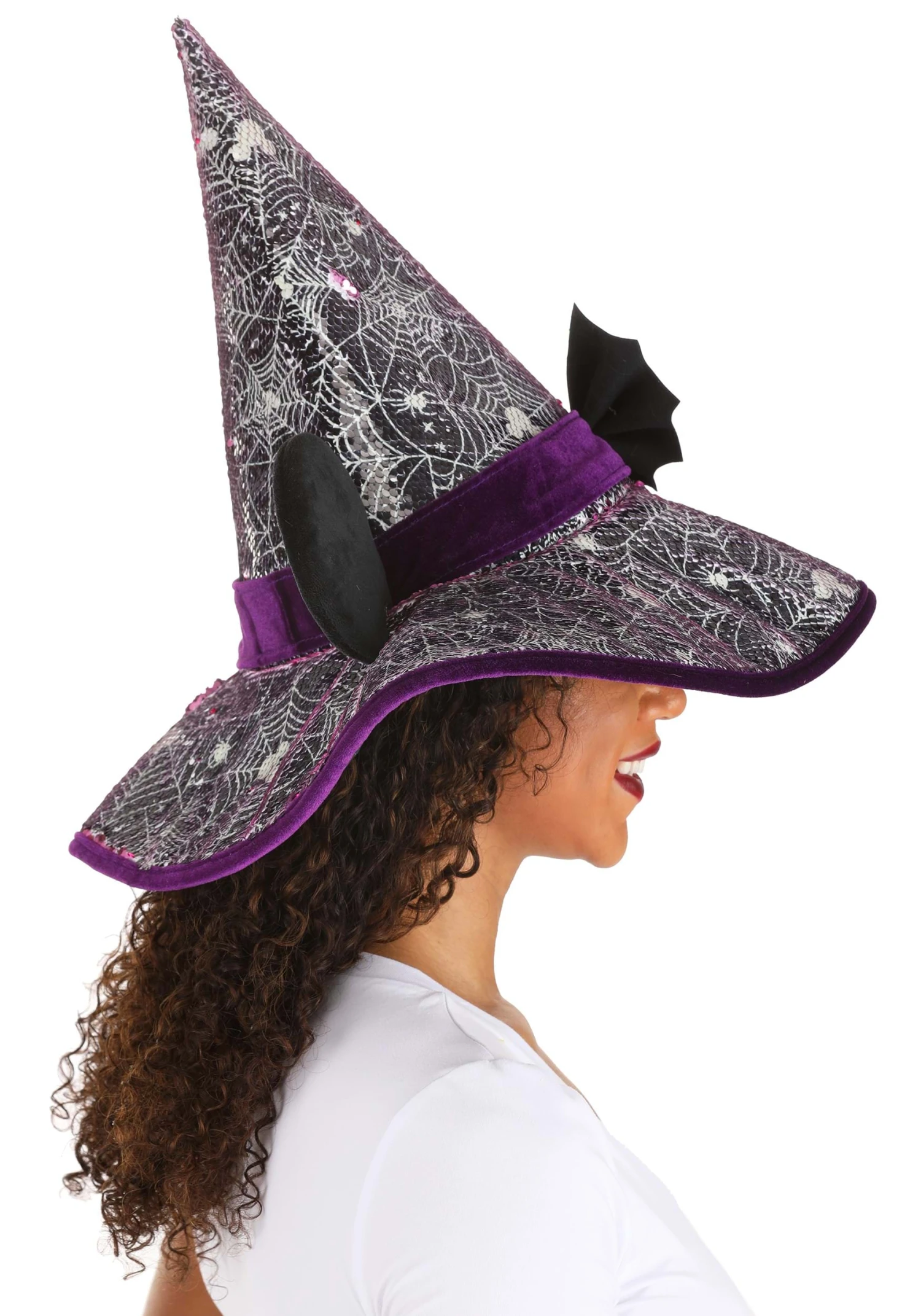 Disney Minnie Mouse Spider Webs Adult Witch Hat 5 Disney Minnie Mouse Spider Webs Adult Witch Hat - Image 5