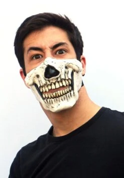 Half Muzzle Skull Mask -Halloween Night Deals Store muzzle skull half mask alt 2 update