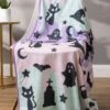 Pastel Halloween Throw Blanket