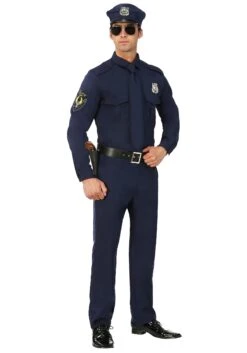 Men's Plus Size Cop Costume