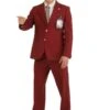 Men's Plus Size Authentic Ron Burgundy Suit Costume