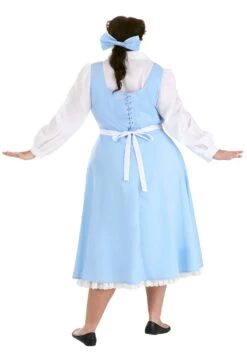 Belle Blue Dress Costume For Plus Size Women From Disney's Beauty And The Beast -Halloween Night Deals Store plus size beauty and the beast belle blue dress alt 5
