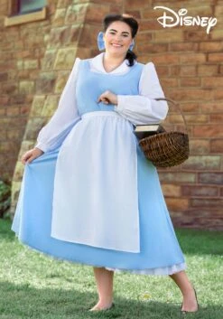 Belle Blue Dress Costume For Plus Size Women From Disney's Beauty And The Beast