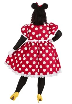 Disney Plus Size Deluxe Minnie Mouse Adult Costume -Halloween Night Deals Store plus size deluxe minnie mouse costume alt 1
