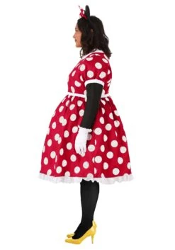 Disney Plus Size Deluxe Minnie Mouse Adult Costume -Halloween Night Deals Store plus size deluxe minnie mouse costume alt 2