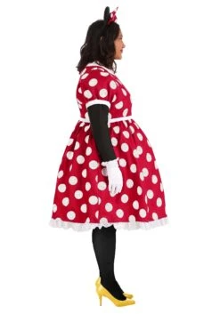 Disney Plus Size Deluxe Minnie Mouse Adult Costume -Halloween Night Deals Store plus size deluxe minnie mouse costume alt 3