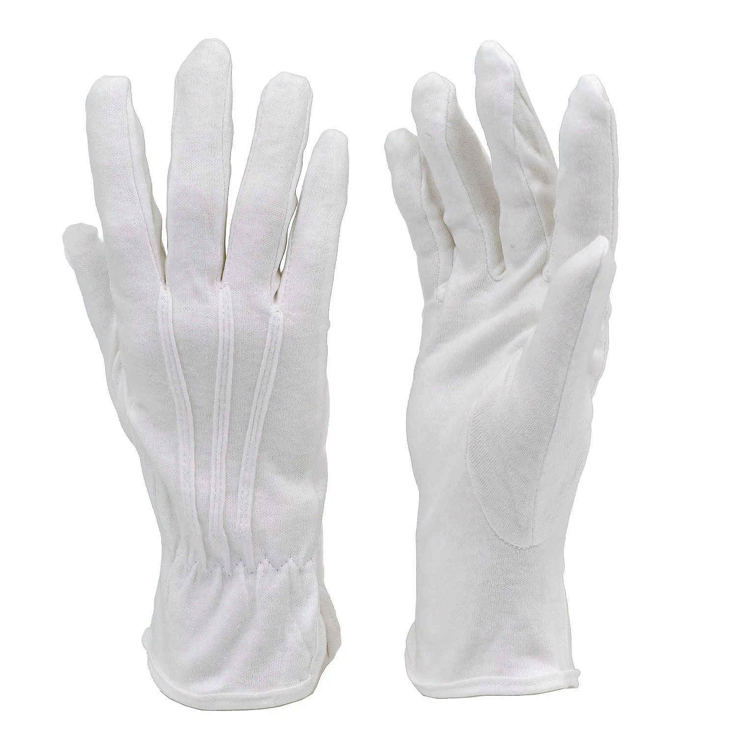 Premium White Cotton Marching Band Parade Formal Dress Gloves 1 Premium White Cotton Marching Band Parade Formal Dress Gloves