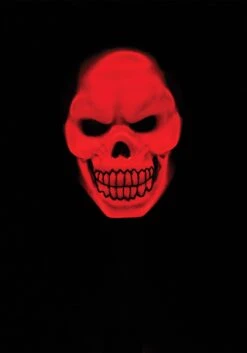 Red Skull Light Up Adult Mask -Halloween Night Deals Store red skull light up mask alt 1