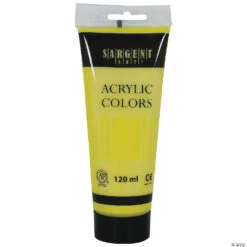 Sargent Art Acrylic Paint Tube, 120 Ml, Lemon Yellow Cadmium, Pack Of 6 -Halloween Night Deals Store sargent art acrylic paint tube 120 ml lemon yellow cadmium pack of 614272637 a01