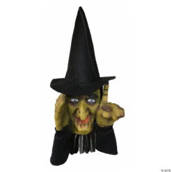 Scary Peeper Tapping Witch Halloween Decoration