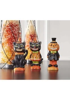 Set Of Three 6 Inch Vintage Inspired Halloween Figurines -Halloween Night Deals Store set of three 6 vintage inspired halloween figurin alt 2