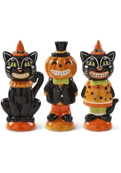 Set Of Three 6 Inch Vintage Inspired Halloween Figurines -Halloween Night Deals Store set of three 6 vintage inspired halloween figurin alt 3
