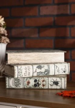Set Of Three Fright Night 9" Book Boxes Decoration -Halloween Night Deals Store set of three 9 fright night book boxes alt 6