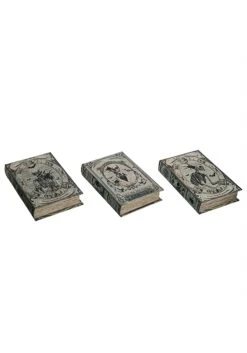 Set Of Three Fright Night 9" Book Boxes Decoration -Halloween Night Deals Store set of three 9 fright night book boxes alt 8