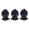 Set Of Three Celestial Spooky Geode Globes Decoration
