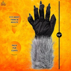 Skeleteen Werewolf Hand Costume Gloves - Grey Hairy Wolf Claw Hands Paws Monster Costume Accessories For Kids And Adults 7 Skeleteen Werewolf Hand Costume Gloves - Grey Hairy Wolf Claw Hands Paws Monster Costume Accessories For Kids And Adults -Halloween Night Deals Store skeleteen werewolf hand costume gloves grey hairy wolf claw hands paws monster costume accessories for kids and adults14238189 a03NOWA