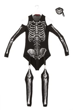 Skeleton Bodysuit Costume -Halloween Night Deals Store skeleton bodysuit womens costume alt 6