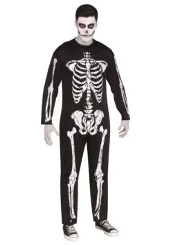 Fun World Skeleton Jumpsuit Costume For Adults