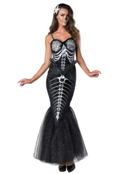 Fun World Women's Skeleton Mermaid Costume
