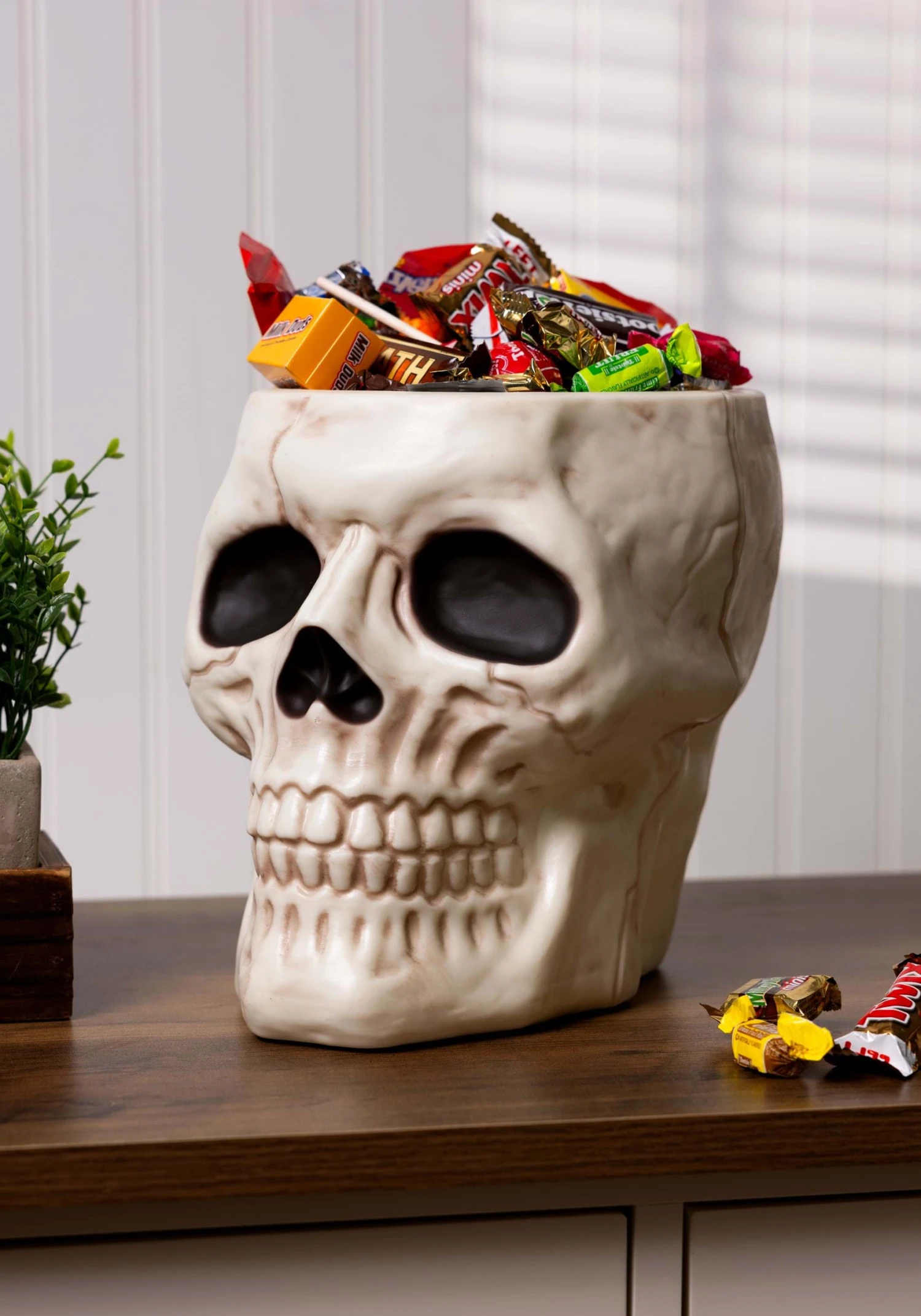 Skull Halloween Candy Bowl Decoration 1 Skull Halloween Candy Bowl Decoration