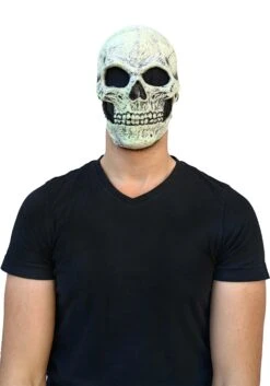 Glow In The Dark Skull Mask For Adults -Halloween Night Deals Store skull glow in the dark alt 2