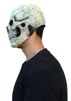 Glow In The Dark Skull Mask For Adults -Halloween Night Deals Store skull glow in the dark alt 4