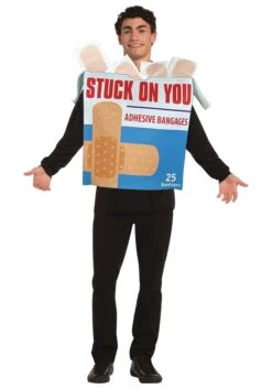 Funny Stuck On You Bandage Box Costume