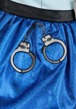 Girl's Cutie Cop Toddler Costume Dress -Halloween Night Deals Store toddler cutie cop costume alt 3