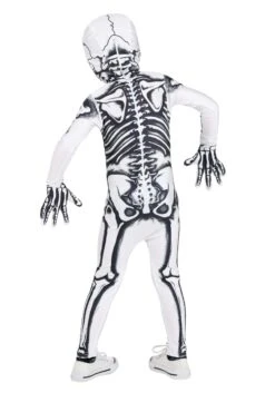 White Skeleton Toddler Costume -Halloween Night Deals Store toddler white skeleton costume alt 1